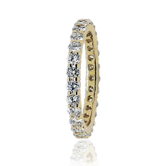 1.70 Ct. tw. Ladies Diamond Eternity Band Ring 14K Yellow Gold - Picture 2 of 3